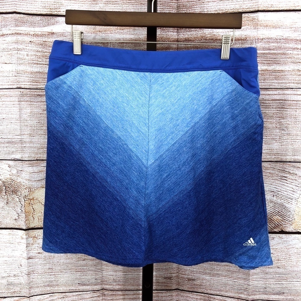 ADIDAS Range Wear Blue Ombre Tennis Golf Skort Size L